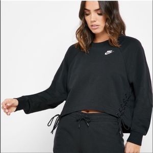 NIKE Sweatshirt w/ Lace Up Details